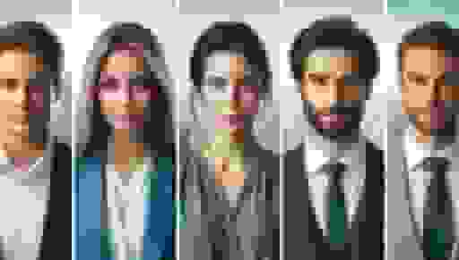 ai professional photos of different people