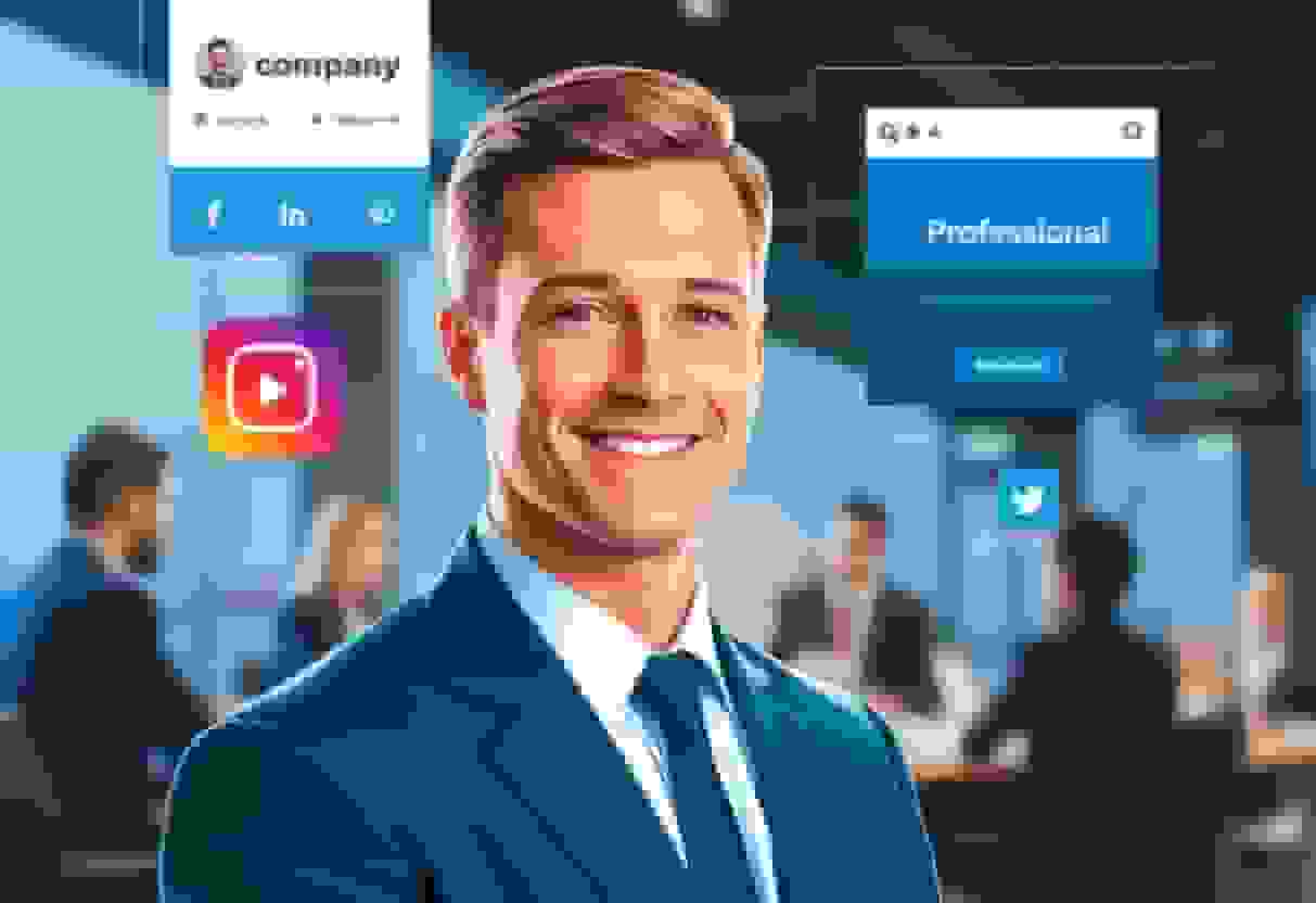 Where should you use a professional headshot illustration