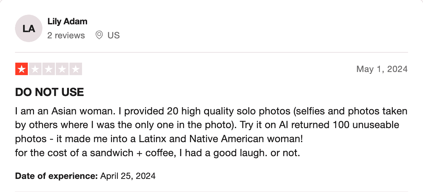 Try It On AI review about customer service issues