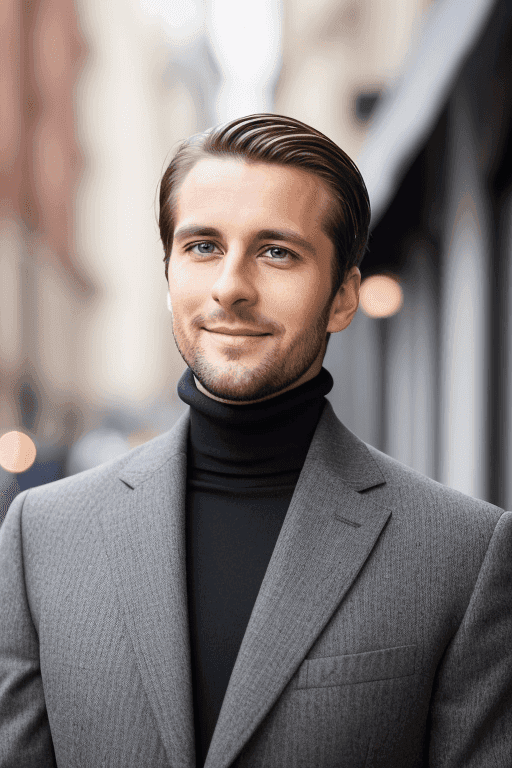 Cafe Man Background Example of BetterPic AI technology results