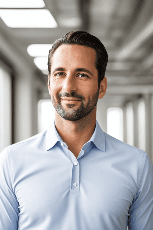 Office Man Background Example of BetterPic AI technology results