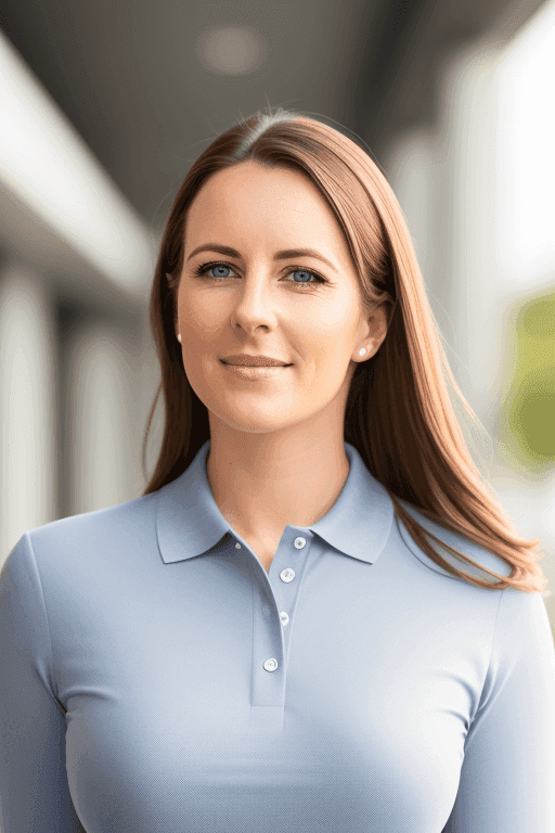 Plaza Woman Background Example of BetterPic AI technology results