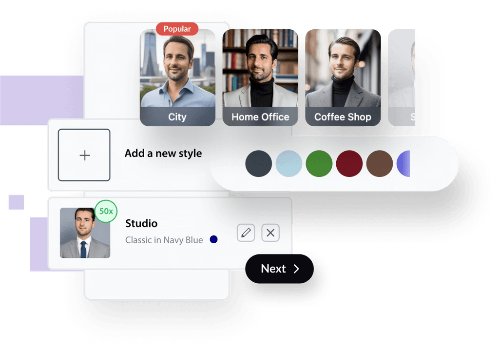 AI Headshot Select Styles Outfits