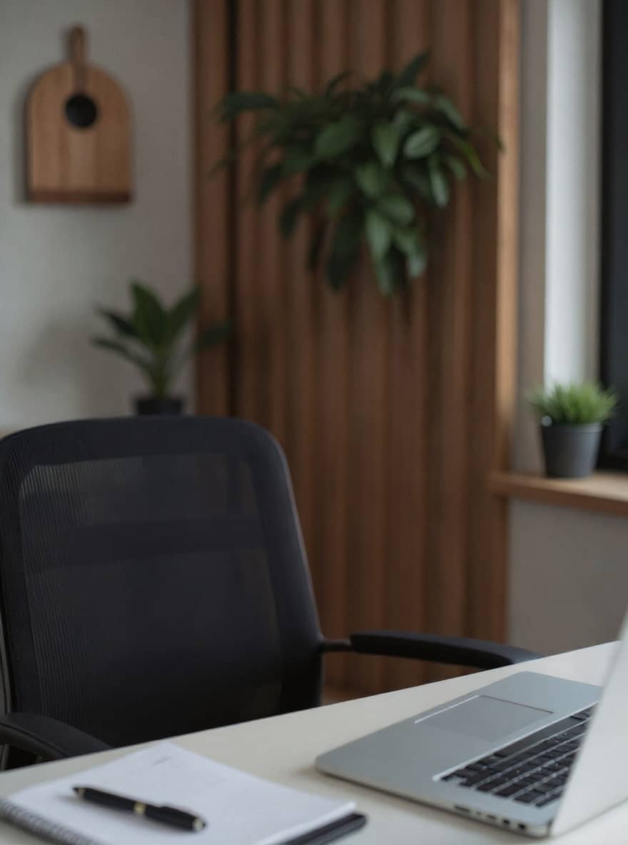 Professional headshot in a Home office setting