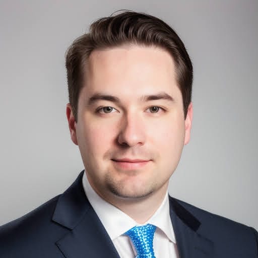 ai portrait of a white guy with black suit