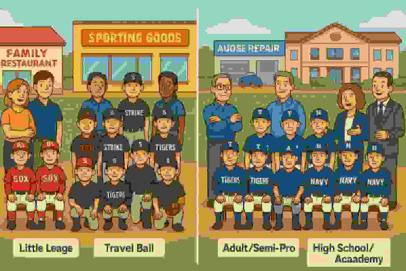 Different Baseball Organizations