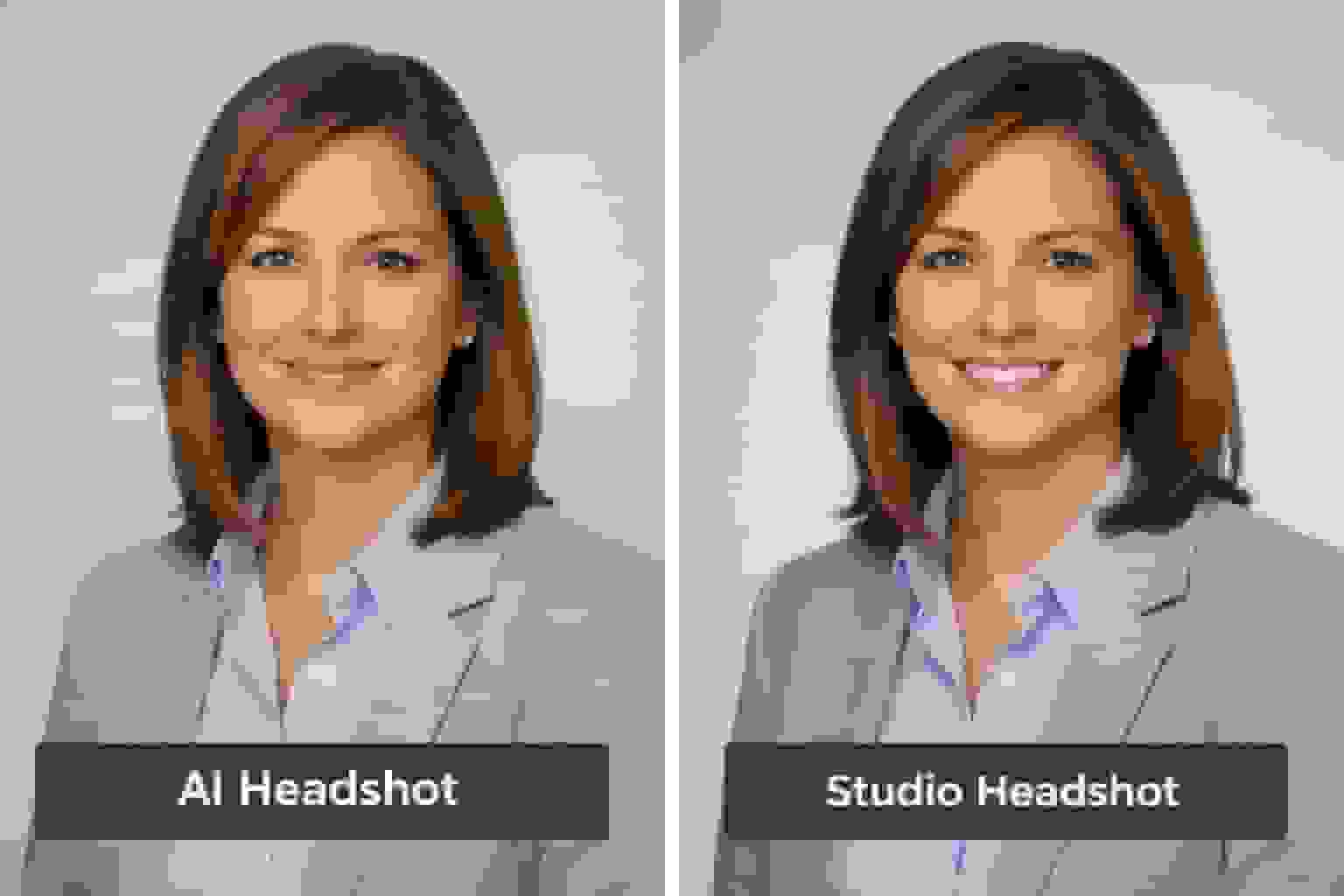 AI vs studio headshots comparison