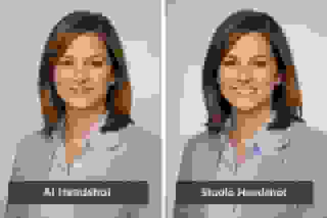 AI vs studio headshots comparison