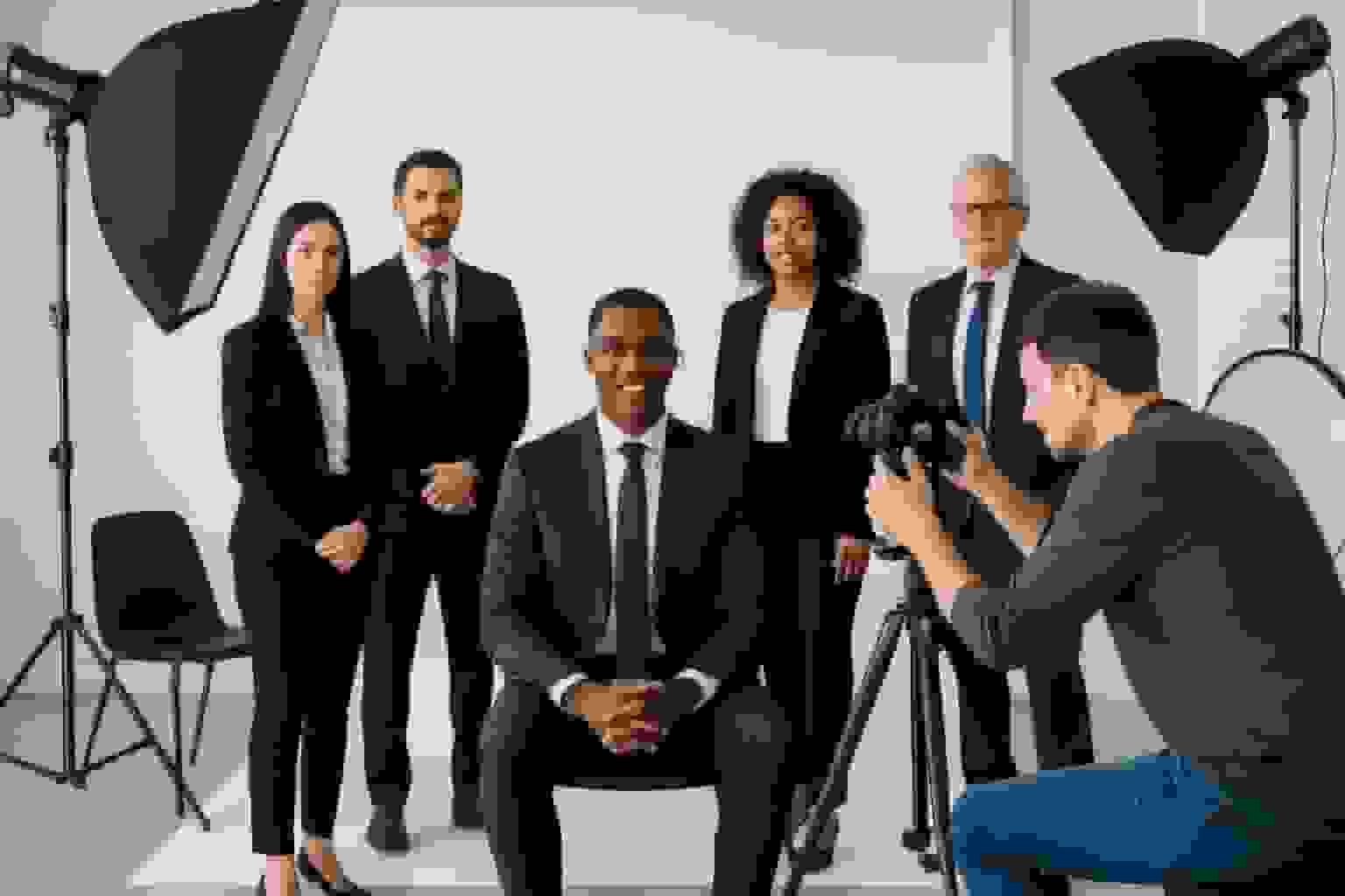 How do you plan a corporate headshot session illustration