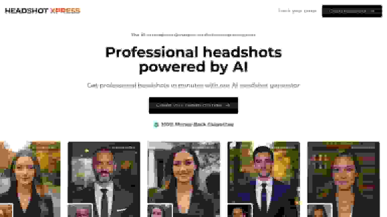 The HeadshotXpress homepage