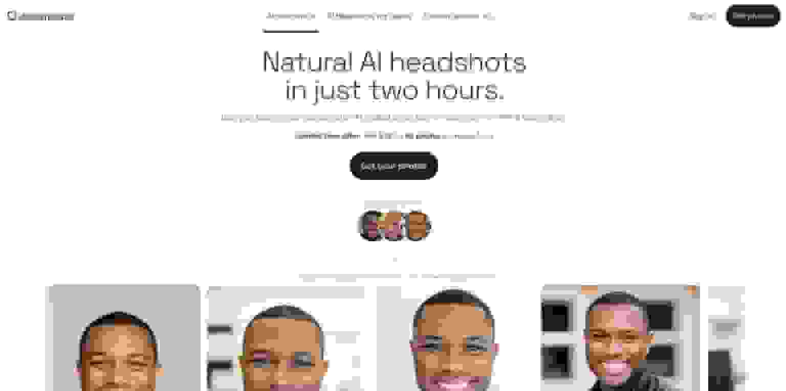 DreamWave AI Headshot Generator - Landing Page