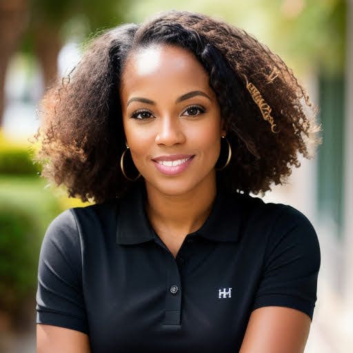 professional headshot of black woman with black shirt