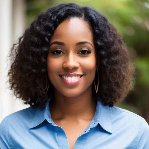 professional headshot of black woman with blue shirt